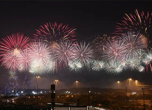 蓝山县焰火晚会